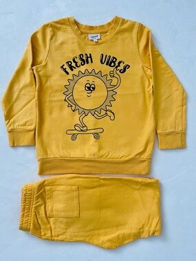 Seed Heritage Yellow 'Fresh Vibes' Graphic Sweatshirt